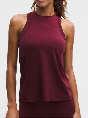 Lululemon Jersey Training Tank Top In Burgundy Bay